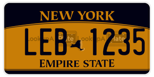 LEB1235 license plate in New York
