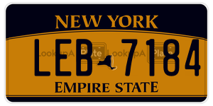 LEB7184  license plate in NY