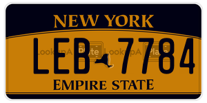 LEB7784  license plate in NY