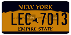 LEC7013  license plate in NY