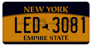 LED3081  license plate in NY