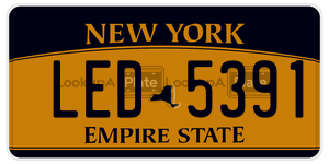 LED5391 license plate in New York
