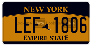 LEF1806 license plate in New York