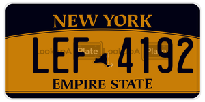 LEF4192 license plate in New York