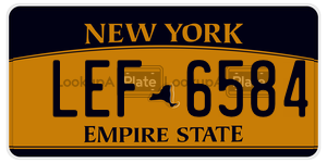 LEF6584 license plate in New York