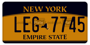 LEG7745  license plate in NY