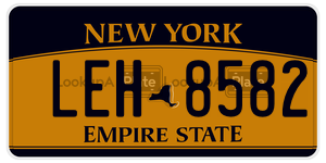 LEH8582  license plate in NY