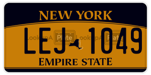 LEJ1049 license plate in New York