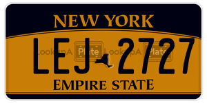 LEJ2727  license plate in NY