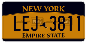 LEJ3811  license plate in NY
