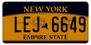 LEJ6649  license plate in NY