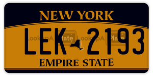 LEK2193  license plate in NY