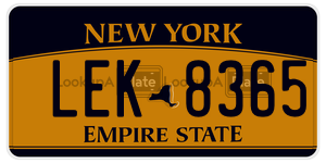 LEK8365 license plate in New York