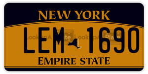 LEM1690  license plate in NY