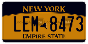 LEM8473  license plate in NY
