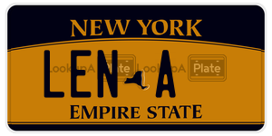 LENA license plate in New York