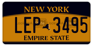 LEP3495  license plate in NY