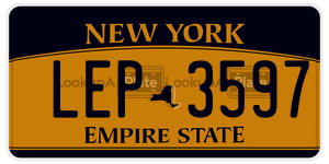 LEP3597  license plate in NY