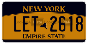 LET2618  license plate in NY
