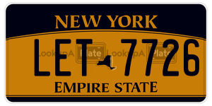 LET7726  license plate in NY