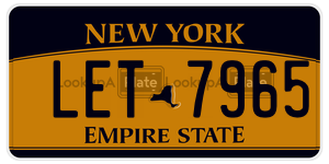 LET7965  license plate in NY