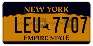 LEU7707  license plate in NY