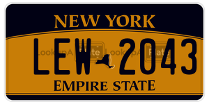 LEW2043  license plate in NY