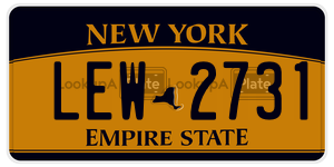 LEW2731  license plate in NY