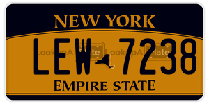 LEW7238 license plate in New York