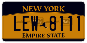 LEW8111 license plate in New York