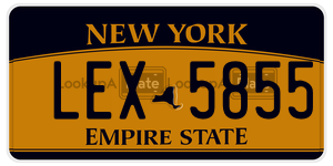 LEX5855  license plate in NY