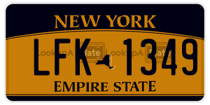 LFK1349  license plate in NY