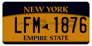 LFM1876  license plate in NY