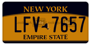 LFV7657  license plate in NY