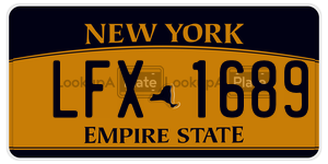 LFX1689  license plate in NY