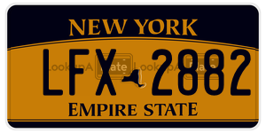 LFX2882  license plate in NY