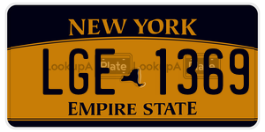 LGE1369  license plate in NY