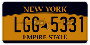 LGG5331  license plate in NY