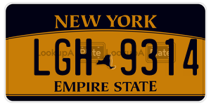 LGH9314 license plate in New York