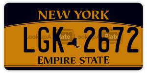 LGK2672  license plate in NY