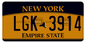 LGK3914  license plate in NY
