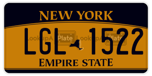 LGL1522 license plate in New York