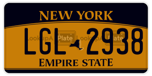 LGL2938  license plate in NY