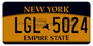 LGL5024 license plate in New York