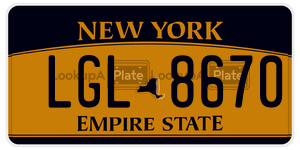 LGL8670  license plate in NY