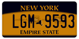 LGM9593  license plate in NY
