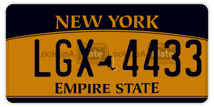 LGX4433  license plate in NY