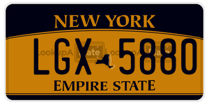 LGX5880 license plate in New York