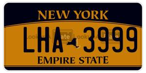 LHA3999  license plate in NY