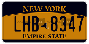 LHB8347  license plate in NY
